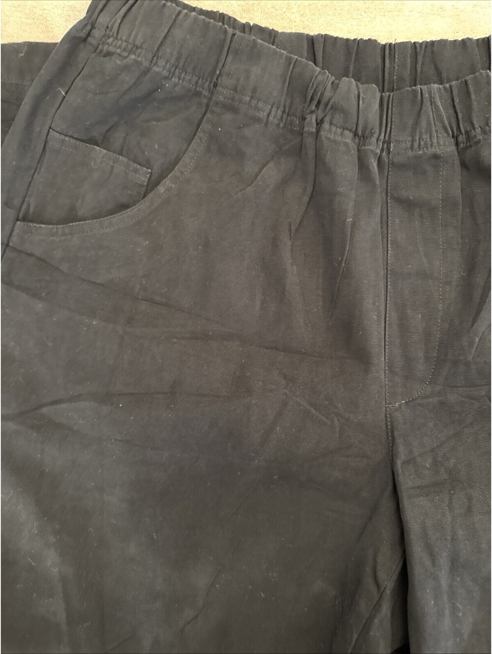 Universal Thread Women's Black Cotton Barrel Cropped Pants XXL Pull On